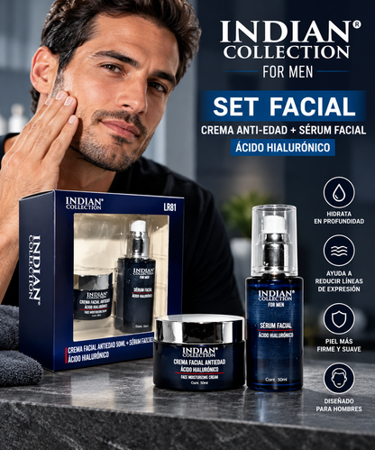 HidraMen / Pack facial– Crema + Sérum con Ácido Hialurónico para Hombres