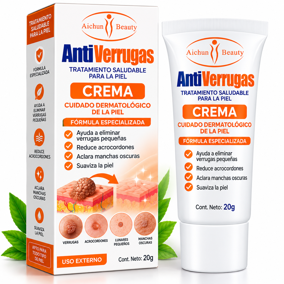 Crema Herbal para Verrugas 2X1
