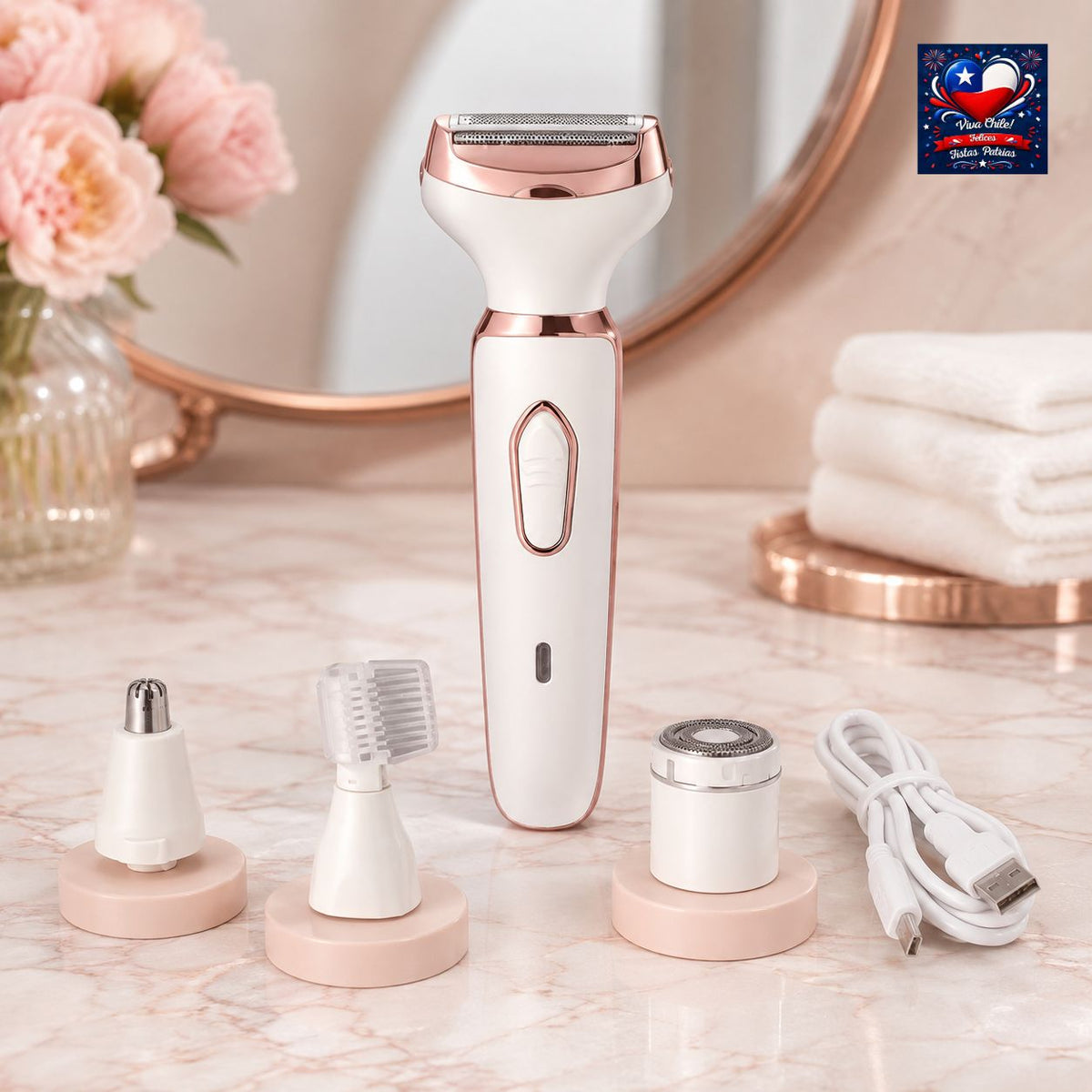 Depiladora Facial y Corporal 4en1 – Recargable