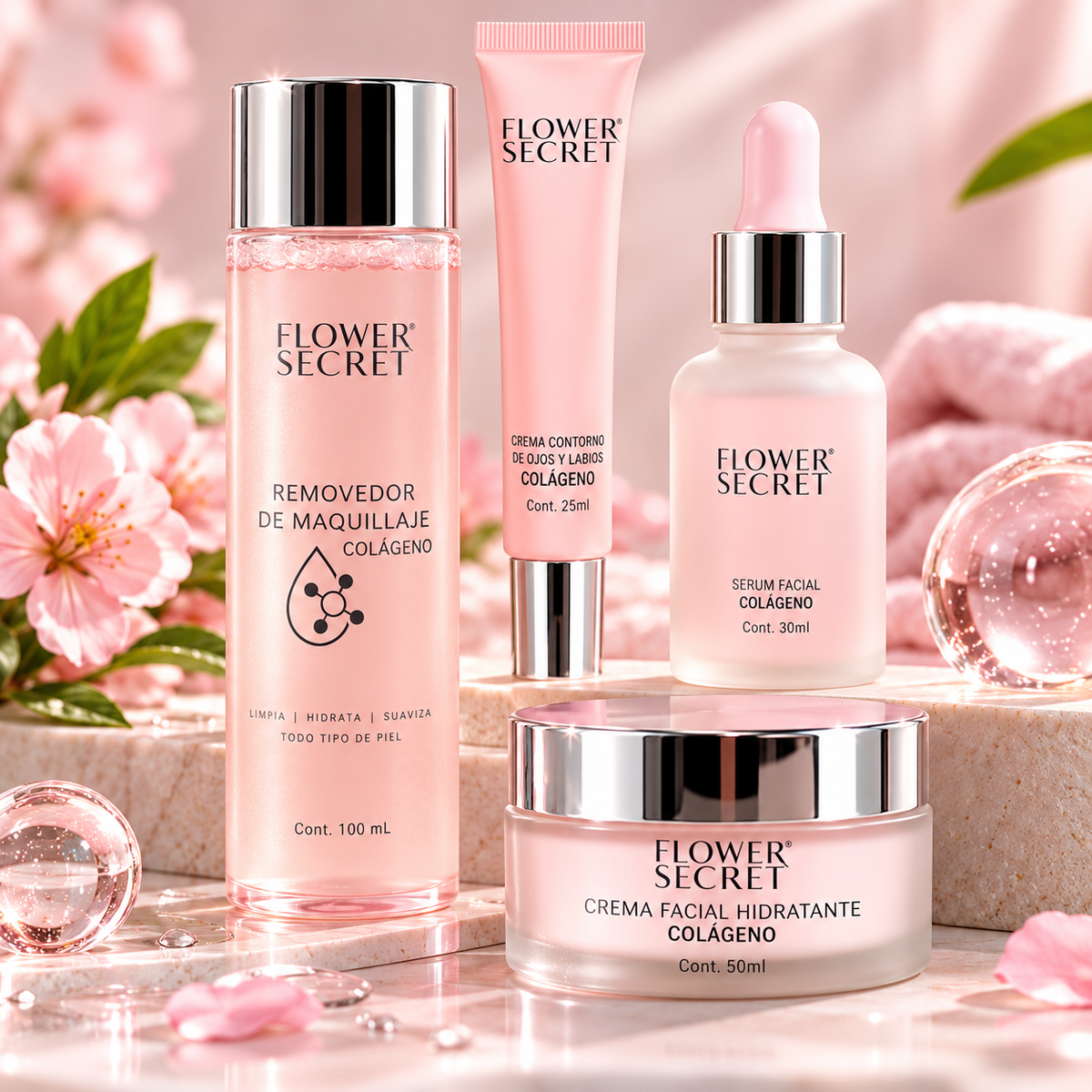 Hidratante Facial Con Colágeno Pack 4.