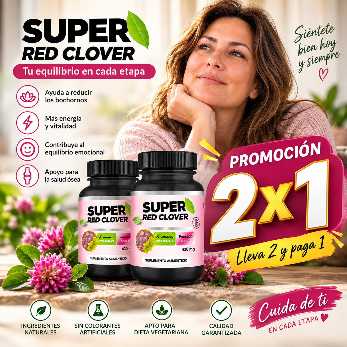 Super Red Clover   ¡Lleva 2 y pagas 1!