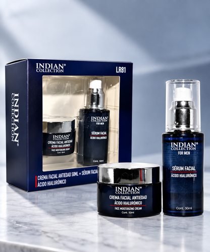 HidraMen / Pack facial– Crema + Sérum con Ácido Hialurónico para Hombres